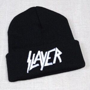 Slayer Heavy Metal Band Knitted Beanie Hat Black Winter